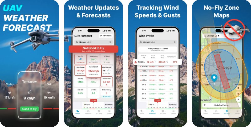  #应用限免  软件名称：DroneWX UAV Weather Forecast  支持平台：#iOS 17.0+  软件价格：内购限免（重启一次应用+代理环境即可看见0元内购选项）  软件简介：一款为无人机飞行员设计的天气预报与飞行条件综合管理工具