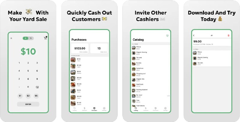  #应用限免  软件名称：Yard Sale +  支持平台：#iOS 13.4+  软件价格：内购限免  软件简介：一款帮助管理进行个人销售的应用程序，您可以在销售开始前创建商品目录及库存，销售实时结账出库，还可邀请朋友或家人协助管理，并查看所有购买记录和销售统计信息