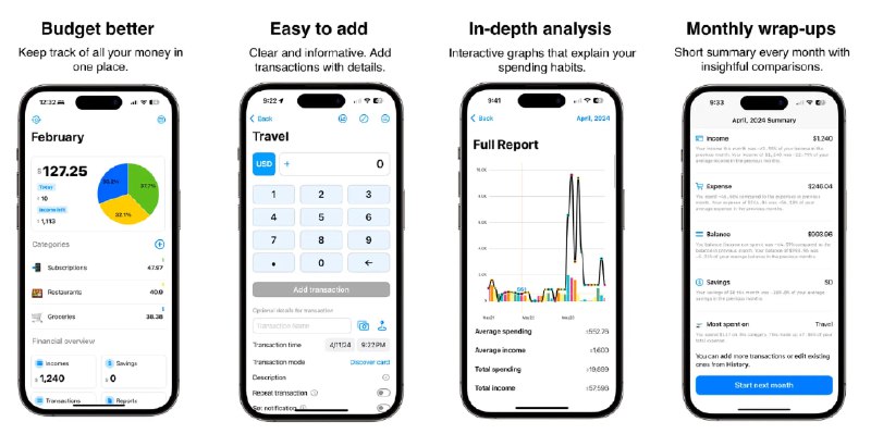  #应用限免  软件名称：Money-Wise  支持平台：#iOS 15.1+  软件价格：内购限免  软件简介：一款帮助您管理财务的应用