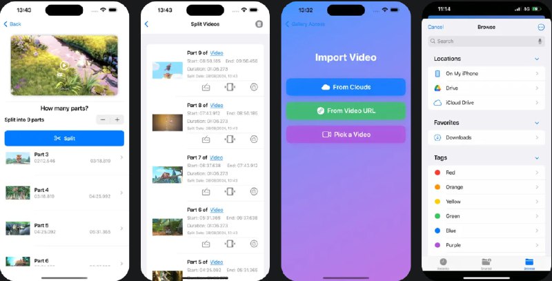  #应用限免  软件名称：VidVid - Split Video  支持平台：#iOS 16.0+  软件价格：¥38.00 -> ¥0.00  软件简介：一款便捷的视频剪切工具，支持从图库、URL 或文件导入视频，剪切后可轻松分享至社交媒体