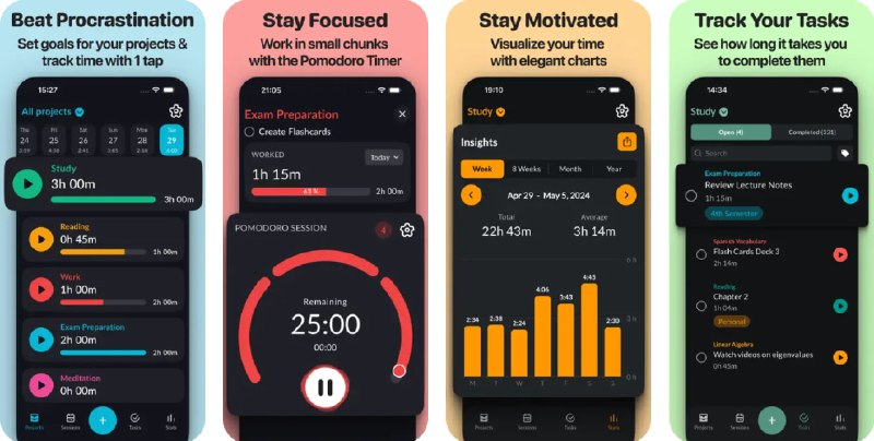  #应用限免  软件名称：Pomodoro Timer: Time Balance  支持平台：#iOS 13.0+  软件价格：内购限免  软件简介：一款美观的番茄钟计时器和时间跟踪应用，帮助您集中注意力并实现目标