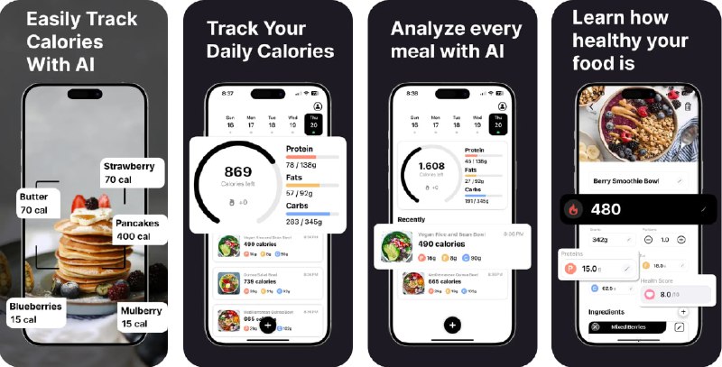  #应用限免  软件名称：热量计算器卡路里健康进展体重饮食记录  支持平台：#iOS 16.0+   软件价格：内购限免（通过引导界面后重启一次应用弹出限免窗口）  软件简介：AI 驱动的卡路里与营养跟踪工具