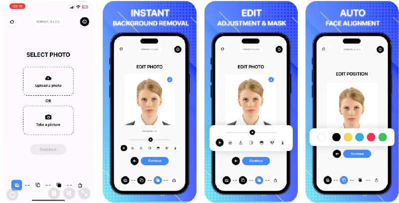  #应用限免  软件名称：ID Photo: Passport Photo  支持平台：#iOS 15.6+  软件价格：￥22.00 -> ¥0.00  软件简介：一站式证件照制作工具，支持拍摄、抠图与裁切，几秒生成符合规范的护照、签证与各类证件照片