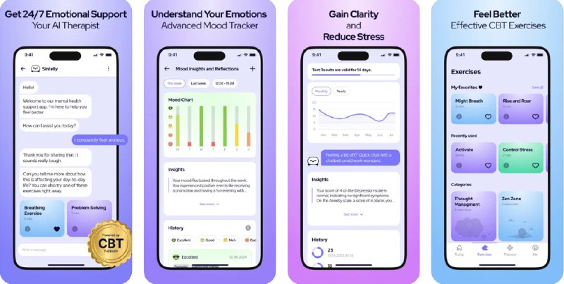  #应用限免  软件名称：AI Therapy & Mood Board  支持平台：#iOS 13.0+  软件价格：内购限免  软件简介：一款AI治疗师应用，为用户提供焦虑缓解和心理健康支持
