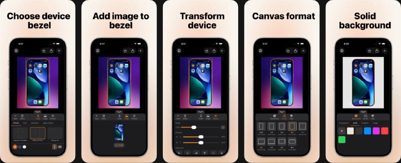  #应用限免  软件名称：FrameLab  支持平台：#iOS 18.0+  软件价格：￥16.00 -> ¥0.00  软件简介：一款带壳截图工具，选择格式、背景和设备型号，然后只需点击几下即可导出引人入胜的渲染效果图片