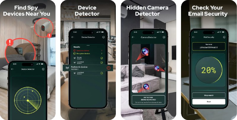  #应用限免  软件名称：DontSpy：摄像头探测器  支持平台：#iOS 13.0+  软件价格：¥28.00 -> ¥0.00  软件简介：一款隐私保护应用，支持WIFI检测摄像头，视觉检测、金属探测器、磁场探测器等功能，可帮助您在酒店房间检测可疑偷拍和窃听设备，试了一下还挺灵敏的，各位群友尤其是女孩子出门在外保护好自己  软件下载：点击下载 频道    群聊    投稿    商务