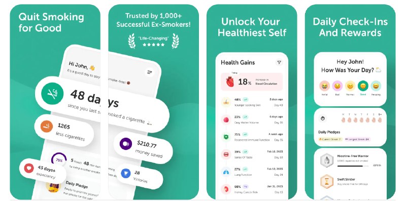  #应用限免  软件名称：Quit Smoking - Quoy  支持平台：#iOS 15.0+  软件价格：内购限免  软件简介：是一款帮助用户戒烟的应用