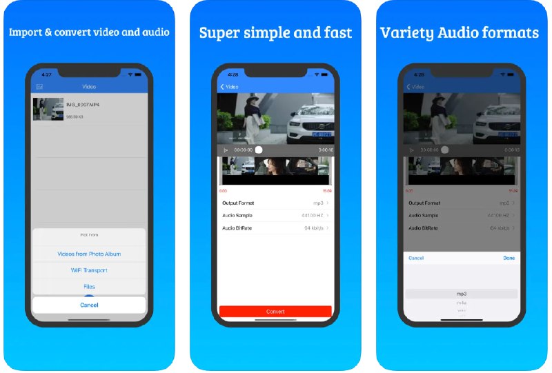  #应用限免  软件名称：MP3转换器 - 视频转音频保存为MP3等格式   支持平台：#iOS 12.1+  软件价格：内购限免  软件简介：一款可以将任何视频快速转换为MP3格式的应用，支持多种视频文件类型，如MP4、AVI、MKV等