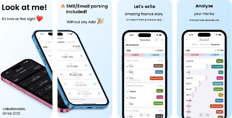  #应用限免  软件名称：Monetal - 个人财务与费用跟踪  支持平台：#iOS 15.0+  软件价格：内购限免（跟随指引创建一个账户后在设置中打开SMS/Email parsing弹出内购）  软件简介：一款个人财务管理费用追踪工具