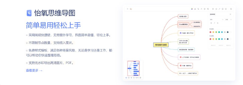  #优质应用  软件名称：怡氧  支持平台：#macOS #Windows  软件价格：免费  软件简介：一款将思维导图、大纲笔记、流程图、Markdown、Office、PDF标注集于一身的办公工具套件，软件免费无广，可离线使用，对打工人非常友好  软件下载：点击下载