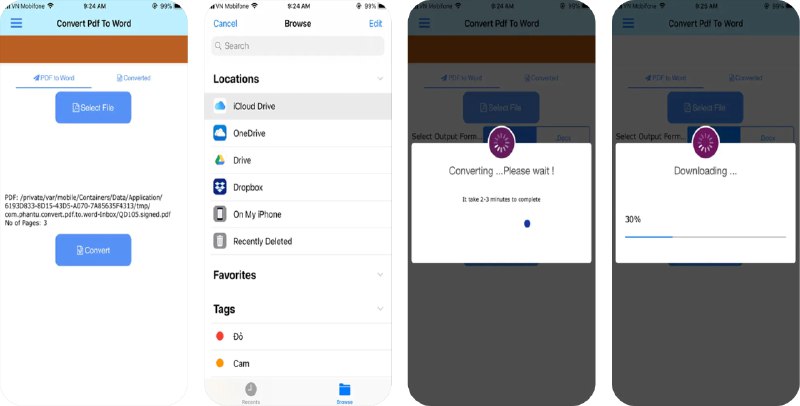  #优质应用  软件名称：将PDF转换为Word  支持平台：#iOS 11.0+  软件价格：免费  软件简介：一款快速的 PDF 转 Word 应用，具有95%的文本识别准确率， 支持直接从访达、OneDrive、Google Drive导入文件，让您可以轻松编辑识别后的文档