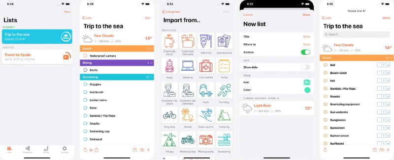 #应用限免  软件名称：ToPack  支持平台：#iOS 15.6+  软件价格：￥22.00 -> ¥0.00  软件简介：一款旅行行李收拾助手应用，帮助您避免遗忘重要物品