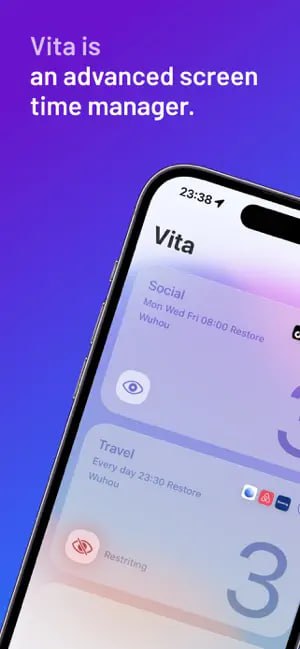  #应用限免  软件名称：Vita  支持平台：#iOS 16.0+  软件价格：内购限免  软件简介：一款一键隐藏应用的工具，还可以伪装应用，把VPN伪装成反诈可好🌝还可以根据时间或地点来进行隐藏