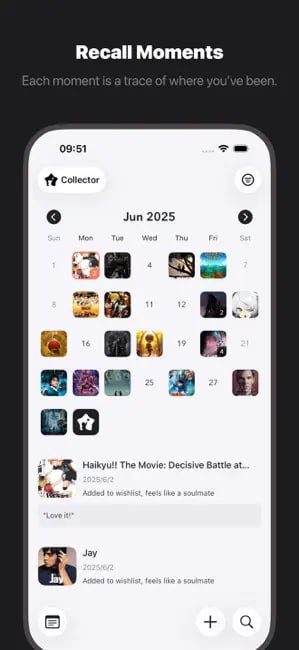  #优质应用  软件名称：Collector - Record Assistant  支持平台：#iOS 18.0+  软件价格：免费  软件简介：一款专为喜欢收藏的人设计的应用程序，轻松记录和管理他们的各种收藏，包括电影、书籍、音乐专辑、游戏、应用程序和播客等