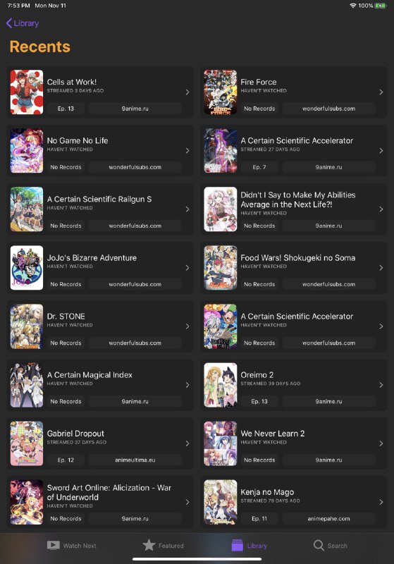  #优质应用  软件名称：NineAnimator  支持平台：#iOS #macOS  软件价格：免费  软件简介：一款免费开源的动漫观看应用