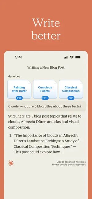  #优质应用   软件名称：Claude  支持平台：#iOS 17.0+  软件价格：$20  软件简介：Claude推出的iOS客户端