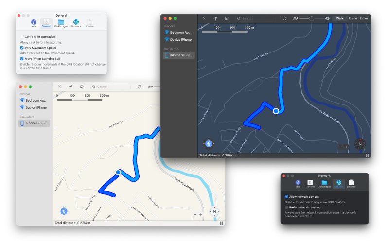   软件名称：LocationSimulator   软件功能：虚拟定位  支持平台：#macOS  软件简介：一款虚拟定位工具，可以在地图上选择任意位置，让设备显示为该位置，无需越狱或安装其他应用
