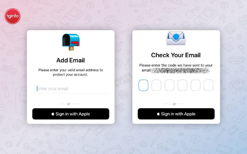 TG将可以使用Apple ID或电子邮件登录iOS和Android的Telegram最新测试版,用户将可使用Apple ID或电子邮件登录他们的帐户，授权码将发送到指定的电子邮件地址，也可以通过 Apple ID或Google帐户直接登录，而无需检查您的收件箱