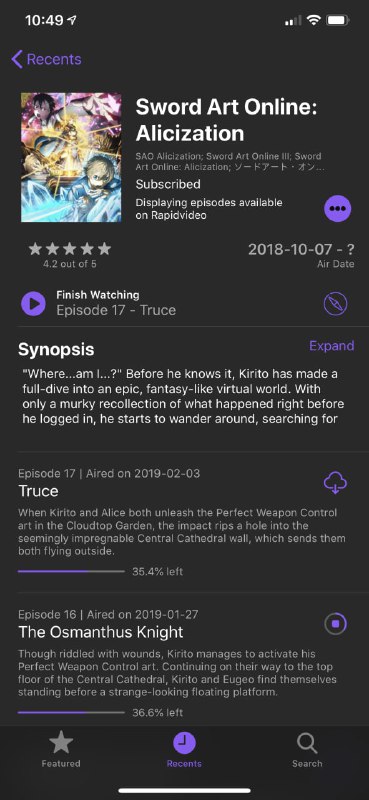  #优质应用  软件名称：NineAnimator  支持平台：#iOS #macOS  软件价格：免费  软件简介：一款免费开源的动漫观看应用