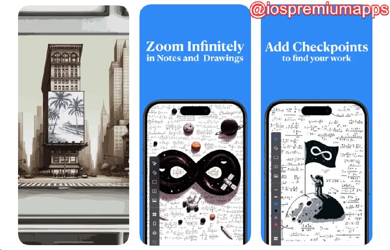 #应用限免 软件名称：Infinite Pro: Draw Infinitely 支持平台：#iOS 软件价格：¥48.00 -> ¥0.00 软件功能：绘画 软件简介：一款强大的绘图应用，让用户可以在无限画布上进行素描、插图和设计，并且可以无限缩放