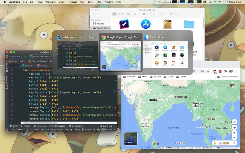   软件名称：AltTab  软件功能：窗口切换  支持平台：#macOS  软件简介：一款类似Windows的 