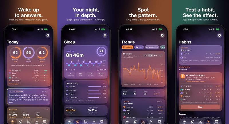  #应用限免 软件名称：Sleevi 支持平台：#iOS 17.0+ 软件价格：免费 软件简介：通过 Apple Watch 的夜间健康数据，汇总恢复、睡眠与当日状态评分，并提供个人趋势、习惯影响分析和可分享的 30 天报告