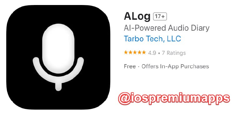  #优质应用  软件名称：ALog 支持平台：#iOS 软件大小：4.3M 软件价格：免费 内购价格：$0.99 软件功能：AI 语音日记 软件简介： 一款支持 iPhone、Apple Watch 的开源语音日记应用，带有 AI 功能，可以实现录音之后的语音转文字，以及 AI 总结两个功能，让你每日不停的碎碎念之后，还能有一篇完整的文字日记