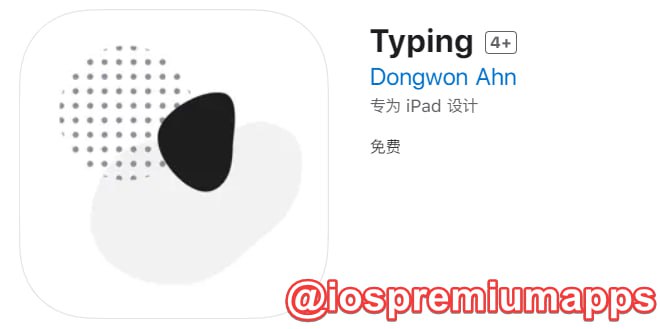  #应用限免 软件名称：Typing 支持平台：iOS 软件大小：85.5M 软件价格：￥18→0 内购价格：免费 软件功能：名言 软件简介：Typing提供了各种名言、英语表达、正确的拼写和圣经等内容