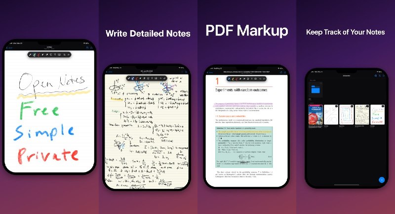  #应用限免 软件名称：OpenNotes: Notes & PDF Markup-Simple handwritten notes 支持平台：iOS 15.1+ 软件价格：免费 软件简介：一款开源、本地优先的手写笔记应用，支持 PDF 标注、Apple Pencil 手写、文件夹整理与导出