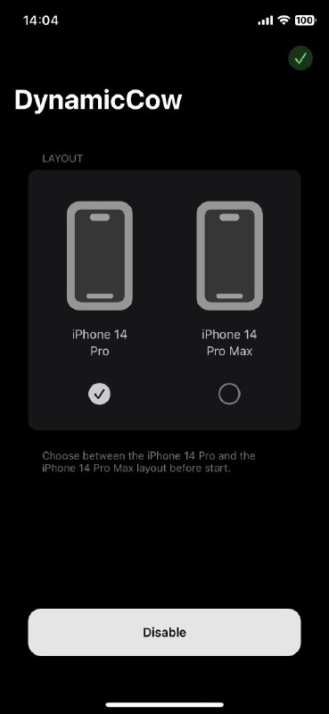   软件名称：DynamicCow  软件功能：灵动岛  支持平台：#iOS  软件简介：DynamicCow 使用 MacDirtyCow 漏洞在每台运行 iOS 16.0 - 16.1.2 的设备上启用灵动岛