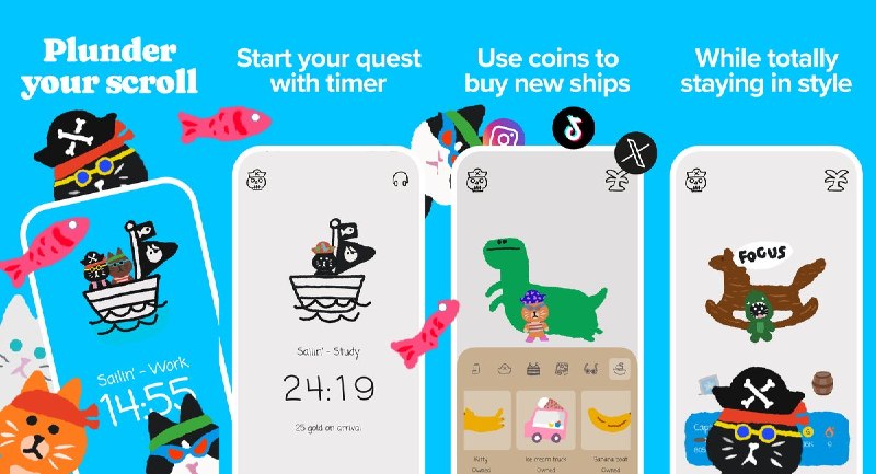  #应用限免 软件名称：Pirates: Screen Time Control 支持平台：#iOS 17.0+ 软件价格：内购限免 软件简介：一款海盗主题的屏幕时间管理应用