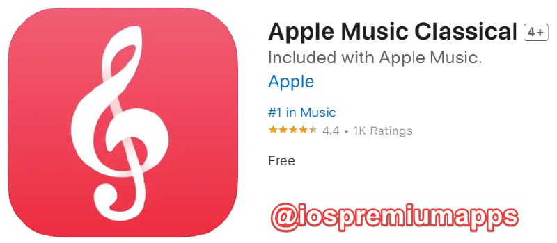  #优质应用 软件名称：Apple Music Classical  支持平台：iOS 软件大小：16.6M 软件价格：免费 内购价格：与apple music绑定 软件功能：古典音乐 软件简介：苹果家的古典音乐，美区已上架，国区还未上架