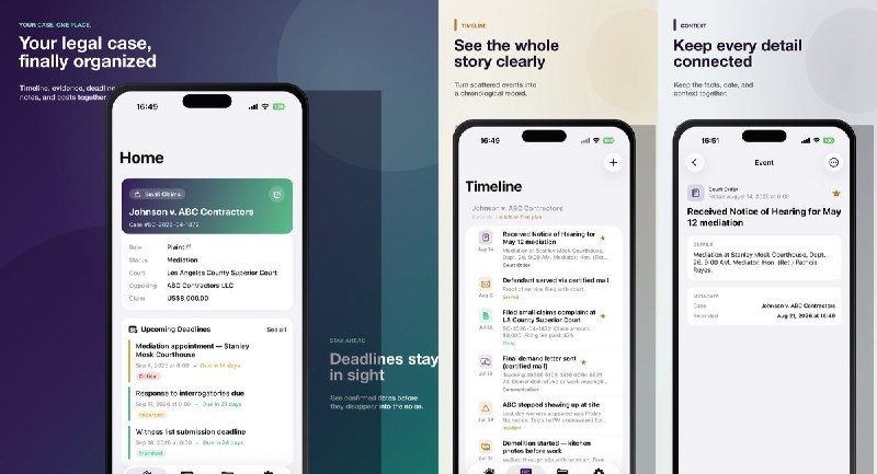 #应用限免 软件名称：CaseKeep: Legal Case Organizer 支持平台：#iOS 17.0+ 软件价格：免费 软件简介：一款法律案件资料整理应用，将事件时间线、证据照片、截止日期、沟通记录与费用收据集中在一个私密案件文件中