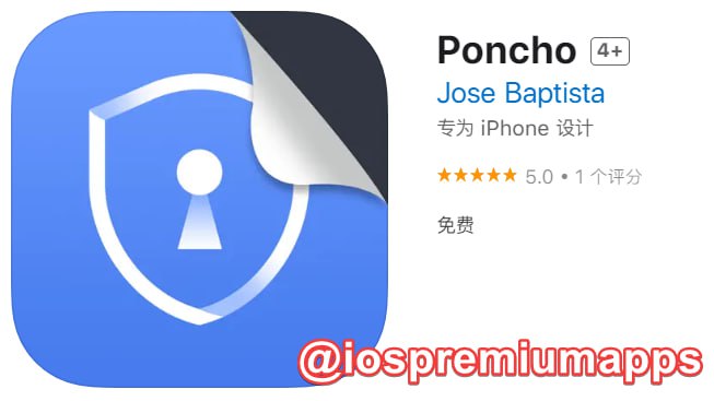  #优质应用 软件名称：Poncho 支持平台：#iOS 软件大小：45.5M 软件价格：免费 内购价格：免费 软件功能：应用管理 软件简介：一款可以隐藏应用或对指定应用设定密码的工具