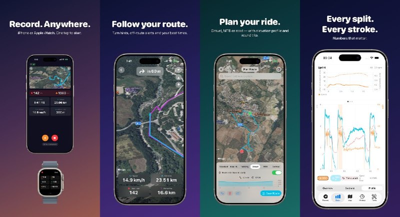  #应用限免 软件名称：Trckify 支持平台：#iOS 17.0+ 软件价格：免费 软件简介：面向骑行、徒步、跑步和划船的运动记录工具，支持路线规划、偏航提醒、实时速度与心率记录，以及三维地形和轨迹分析；可导入导出 GPX、FIT，并将运动记录同步至 Strava 或 Concept2