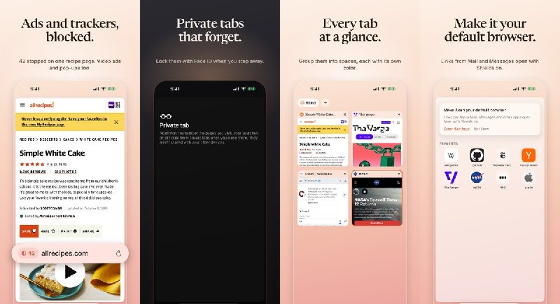 #应用限免 软件名称：Akari: Browser with Ad Blocker - Ad-Free Video & Music Playback 支持平台：#iOS 17.0+ 软件价格：免费 软件简介：一款内置广告与跟踪器拦截的浏览器，支持弹窗拦截、阅读模式、后台音视频播放和画中画，也可用不同空间整理标签页