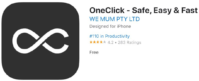  #优质应用 软件名称：OneClick 支持平台：#iOS 软件大小：17M 软件价格：免费 内购价格：免费 软件功能：代理工具 软件简介：一款免费的代理工具