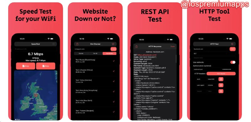  #应用限免 软件名称：Site Checker: Down Detector 支持平台：#iOS #MacOS 软件价格：¥15.00 -> ¥0.00 软件功能：网络测试 软件简介：一款提供网络连接稳定性监控的Web工具应用