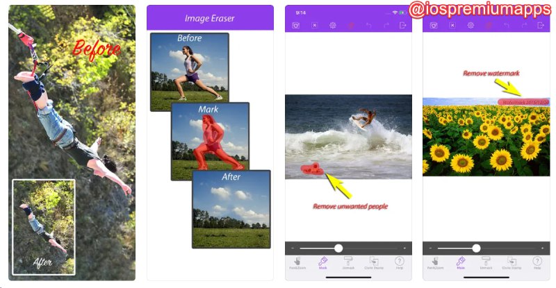  #应用限免 软件名称：照片橡皮擦 - 去除水印杂物多余人物 支持平台：#iOS 软件价格：¥3.00 -> ¥0.00 软件功能：图像优化 软件简介：一款图像优化应用，轻松帮你去除图片上的电线、人物、图标、水印、文字等等杂物， 应用使用智能算法自动填补受损和缺失的区域，效果比较自然，不过应用内仍有其他内购 软件下载：点击下载 频道    群聊    投稿    合作