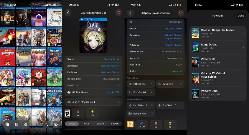  #应用限免 软件名称：Vita Forever 支持平台：#iOS 26.4+ 软件价格：免费 软件简介：非官方 PS Vita 游戏资料库，可查询游戏简介、奖杯与发行信息，按条件排序、筛选并收藏感兴趣的作品