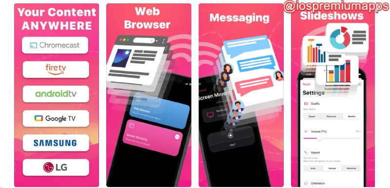  #应用限免 软件名称：Screen Share 支持平台：#iOS 软件价格：内购限免 软件功能：无线投屏 软件简介：一款可以将移动设备屏幕镜像到各种电视设备上的应用