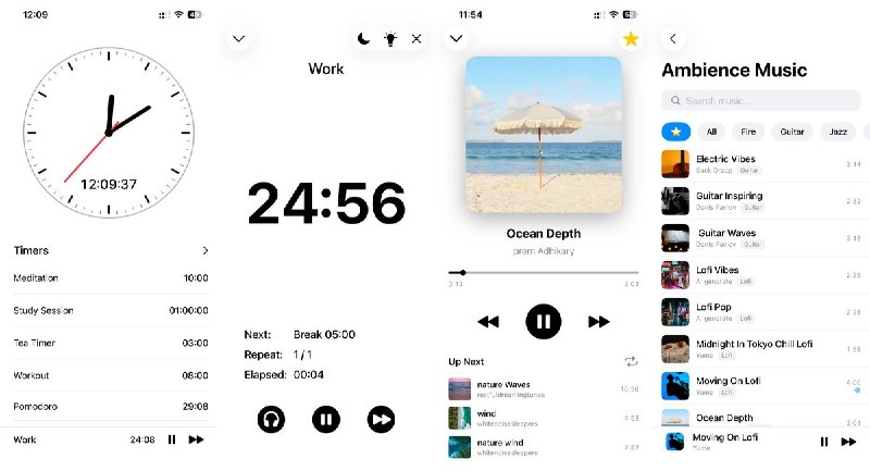  #应用限免 软件名称：发呆岛 - 白噪音与专注计时器 支持平台：#iOS 17+ 软件价格：免费 软件简介：将白噪音、纯音乐与专注计时器放在一起，支持番茄钟和自定义时长，也可搭配缓慢变化的自然场景，陪伴学习、阅读、工作或休息放空