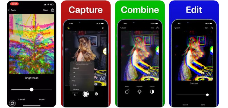  #应用限免 软件名称：Trichromatic 支持平台：#iOS 15.0+ 软件价格：内购限免 软件功能：图像处理 软件简介：一款图像处理应用，它可以将拍摄的三张单色照片（红色、绿色和蓝色）合并成一张图像