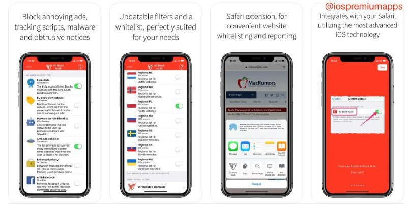  #应用限免 软件名称：Block Ads Multi 支持平台：#iOS 软件价格：¥8.00 -> ¥0.00 软件功能：广告拦截 软件简介：一款供Safari使用的广告拦截器应用