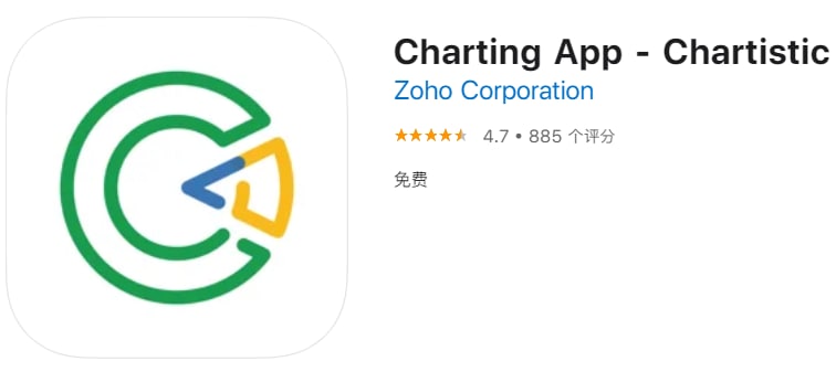 #优质应用【软件名称】Charting App【软件支持】iPhone、iPad【软件大小】33M【软件价格】免费【有无内购】无【支持语言】简体中文、繁体中文、英文【软件分类】效率【功能简介】Chartistic 带有各种交互式条形图、线形图、面积图、饼状图，这些均外观出色，创建过程也十分简单有趣