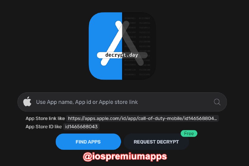   网站名称：Decrypt IPA Store  网站功能：在线砸壳ipa  网站简介：一款ios在线砸壳工具