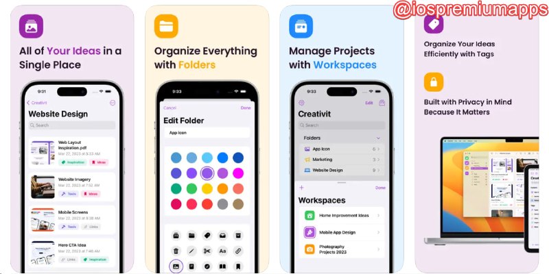  #应用限免  软件名称：Creativit: 情绪板和愿景 支持平台：#iOS #MacOS 软件价格：内购限免 软件功能：灵感、项目管理 软件简介：一个灵感储藏库，可以储存文本、链接、图片等多种文件类型，并可将项目组织成文件夹和标签，方便管理和查找 软件下载：点击下载 频道    群聊    投稿    合作