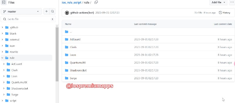   网站名称：ios_rule_script  网站功能：规则脚本  网站简介：一个脚本仓库，为多种网络代理工具提供了一系列规则文件和脚本，以满足不同的网络流量管理需求