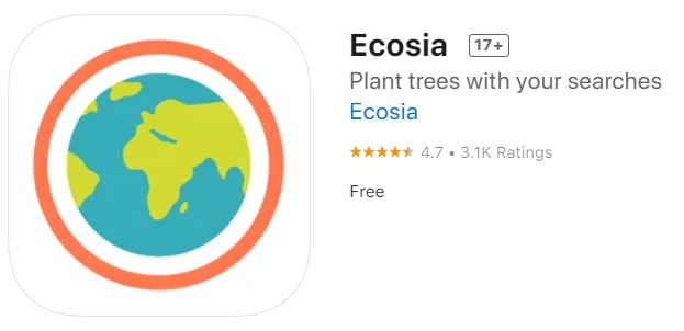 #优质应用【软件名称】Ecosia【软件支持】iPhone、iPad【软件大小】87.28M【软件价格】免费【有无内购】无【支持语言】简体中文、英语、德语等【软件分类】浏览器【功能简介】一款自带广告拦截功能的浏览器，使用的自家Ecosia搜索引擎，无需翻墙，可作为百度替代品