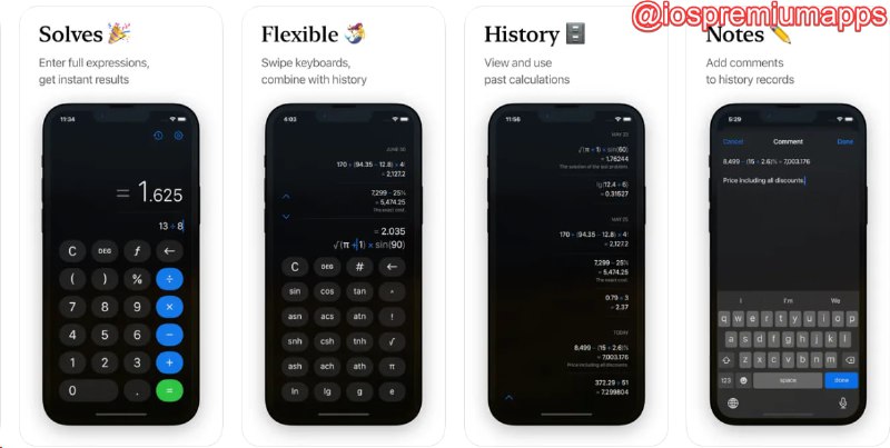  #优质应用 软件名称：Solves: 全民计算器 支持平台：#iOS #MacOS 软件价格：免费 软件功能：计算器 软件简介：一个简约的计算器应用，支持历史记录的功能，让您可以随时复制以用于下一次计算